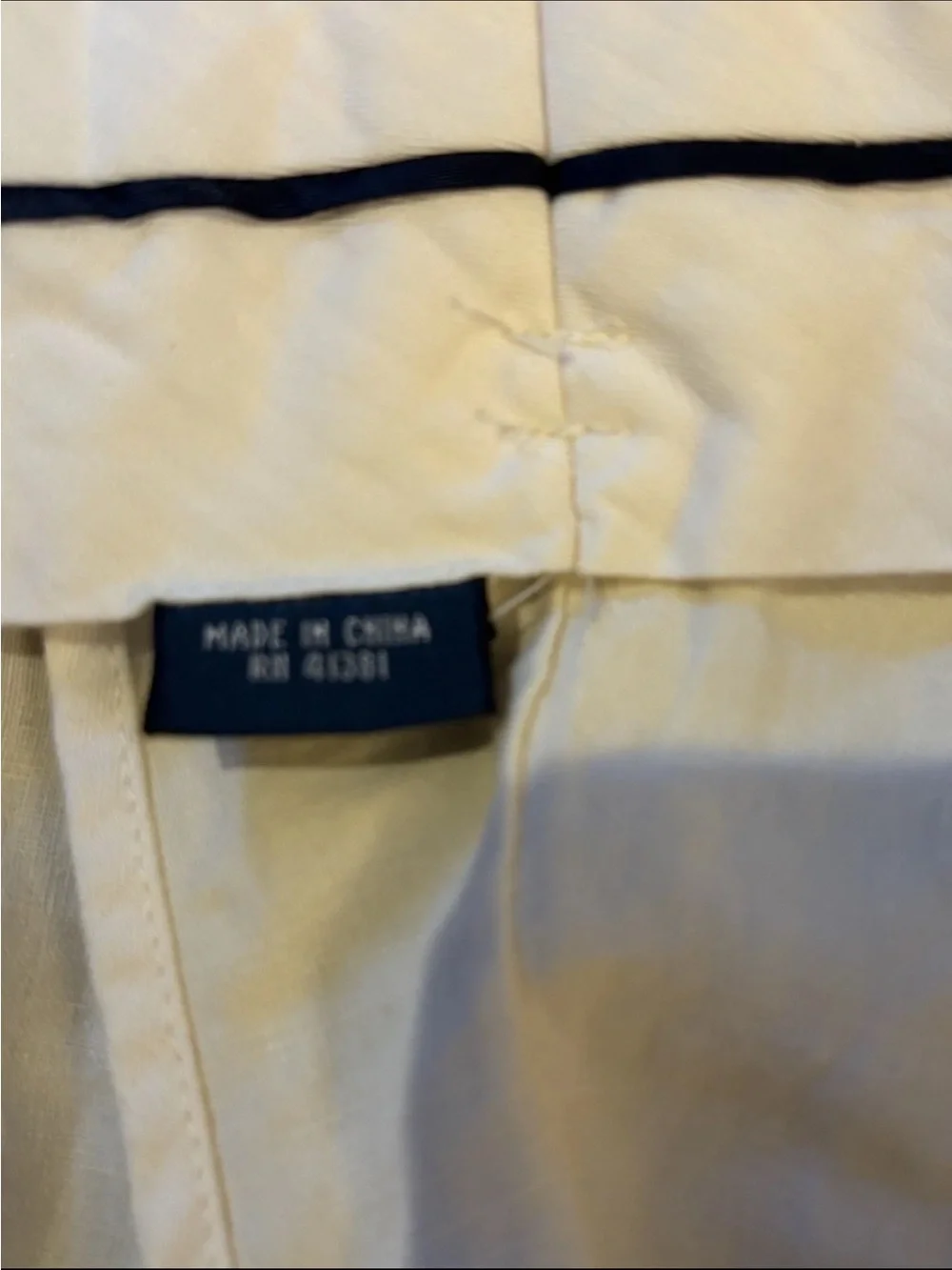 Polo Ralph Lauren Linen Silk Pants Mens 44x30 White Flat Front Resort